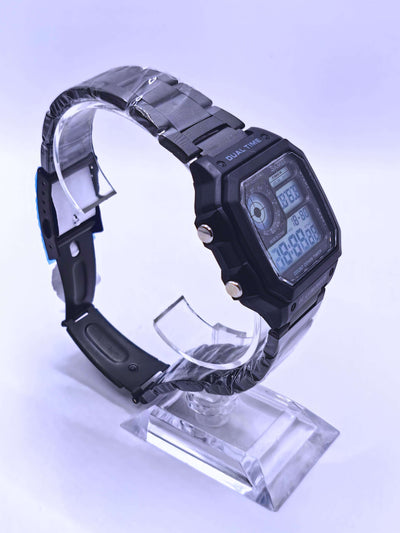 WA0008 - Reloj Digital Acero inoxidable Negro SKMEI Calenbi Joyería