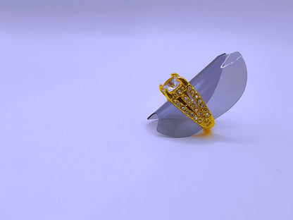 RB0001,02,03 - Anillo Cobre Moderno Circonita Cubica Chapa Oro 14k Calenbi Calenbi Joyería