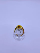 SR0017 - Anillo S925 Esterlina "Compromiso 2" Circonita Amarilla Chapa Oro 14k Cerrado Calenbi Calenbi Joyería
