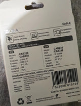 CAB238 - 1M Cable IP 2.1A De Carga y Datos 1Hora Calenbi Joyería