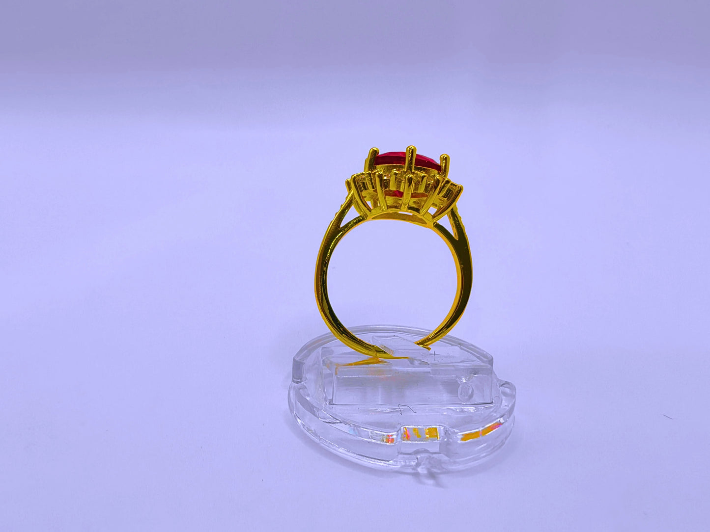 RB0013 - Anillo Cobre Copo Nieve Ajustable Chapa Oro 10K Calenbi Calenbi Joyería