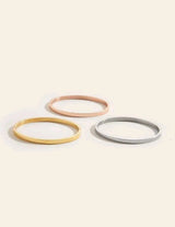 BB0028 - Pulsera Acero Inoxidable Triple Chapa 3 Oros 14K Calenbi Calenbi Joyería